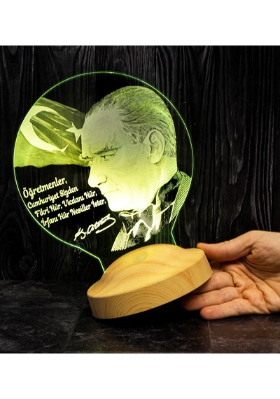 Atatürk Sözleri Hediye Led Lamba, Mustafa Kemal Atatürk Görselli Hediyeler