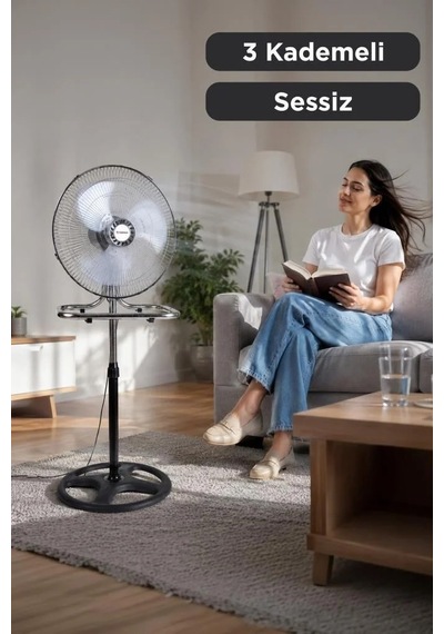 Delux Serisi Vantilatör 18 Inc 55w Fan Sf03 Gümüş Geniş Sıcak Oda