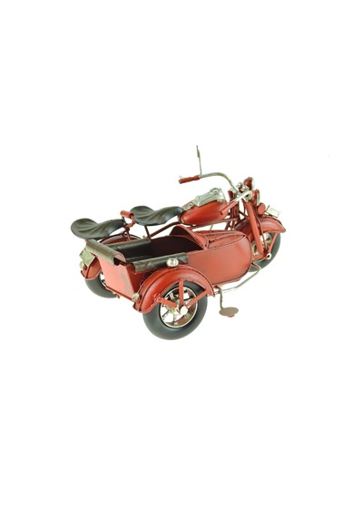 Metal Motosiklet Motosiklet Dekoratif Sepetli 15 Cm