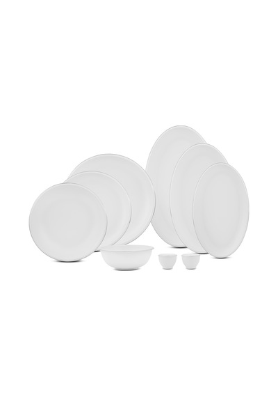 Evaliza Elegant Platin 30 Parça 6 Kişilik Yemek Takımı Renkli