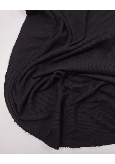 Siyah Kaşkorse Örme Kumaş Esnek Yumuşak Bodylik & Bluzluk En: 100cm-11720
