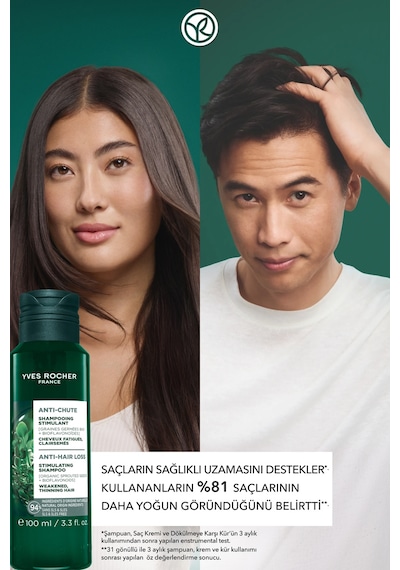 Yves Rocher Güçlendirici Prebiyotik Seyahat Boy Şampuan-saç Dökülmesine Karşı/anti-chute-sls,sles İçermez,tuzsuz 100 Ml