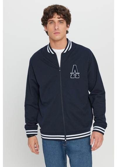 AC&Co / Altınyıldız Classics Erkek Lacı 2 İplik Pamuklu Standart Fit Normal Kesim Fermuarlı Kolej Yaka Yan Cepli Sweatshirt Lacı AC&Co / Altınyıldız Classics Erkek Lacı 2 İplik Pamuklu Standart Fit Normal Kesim Fermuarlı Kolej Yaka Yan Cepli Sweatshirt Lacı