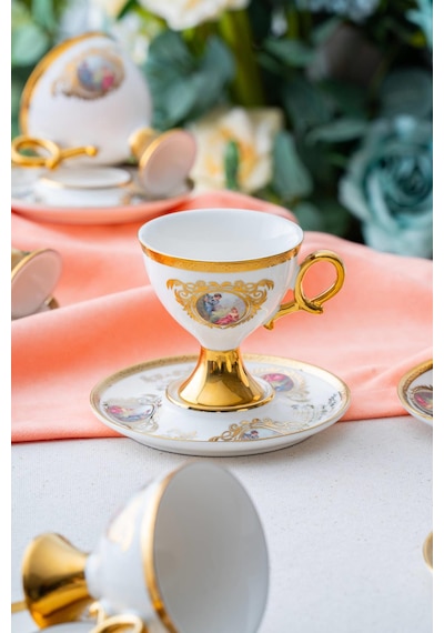 Acar Rosanna 6 Kişilik Kahve Fincanı Takımı - 90 Ml renkli