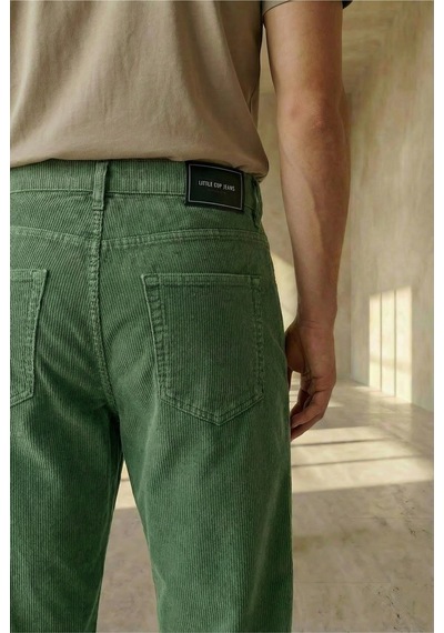 Little Cup Jeans Co Erkek Baggy Fit Rahat Kalıp Kadife Haki Pantolon Little Cup Jeans Co Erkek Baggy Fit Rahat Kalıp Kadife Haki Pantolon