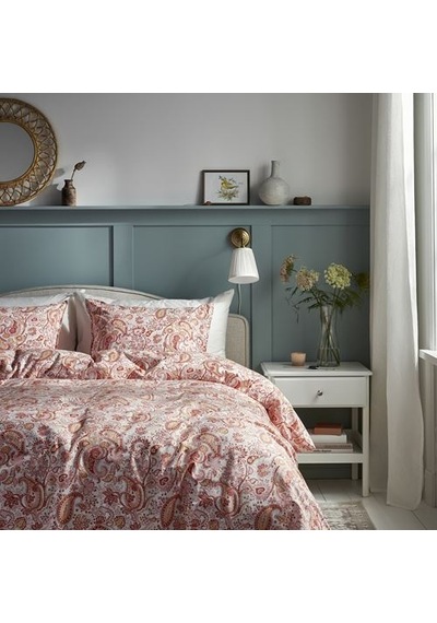 Ikea Rodgersıa Çift Kişilik Nevresim Seti, Pembe-beyaz, 240x220/50x60 Cm