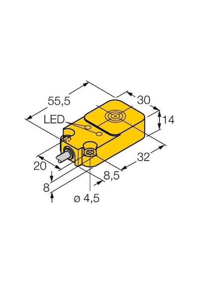 Turck 1584031 Bı10-q14-ap45x2ld Endüktif Sensör Araç Pano Ağlarında Kullanım İçin