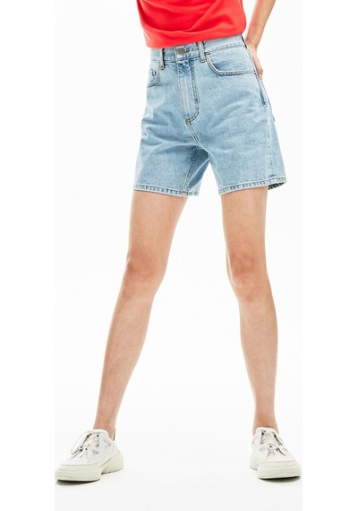 Lacoste Women's Regular Fit Denim Blue Bermuda Jean Shorts Kadın Şort Açık Mavi