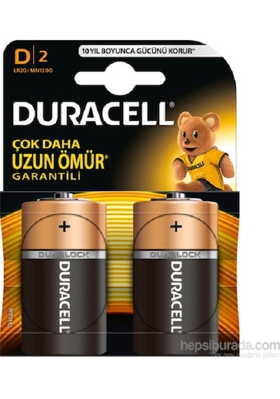 Duracell Alkalin Orta Boy Pil C 2 Li Kartela