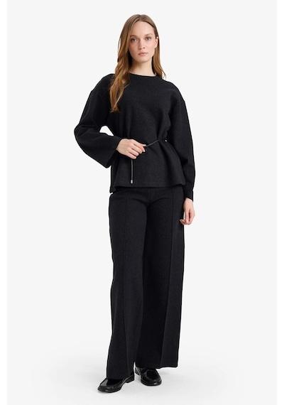 Defacto Wide Leg Düz Paça Pantolon G5323ax25auar169 Antrasit-ar169
