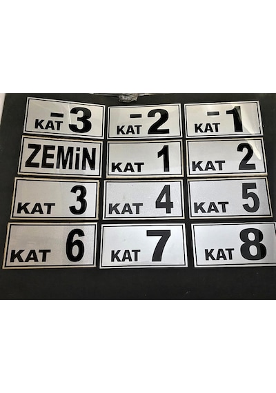 Kat Numarası 8X15 Kendinden Yapışkanlı -3 Den 20'Ye