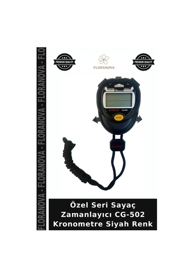 Özel Seri Sayaç Zamanlayıcı Cg-502 Kronometre Siyah Renk