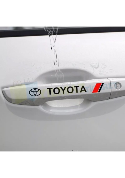 Toyota Logo Kapı Kolu Jant Ayna Oto Sticker Yapıştırma 4 Adet 13 Cm