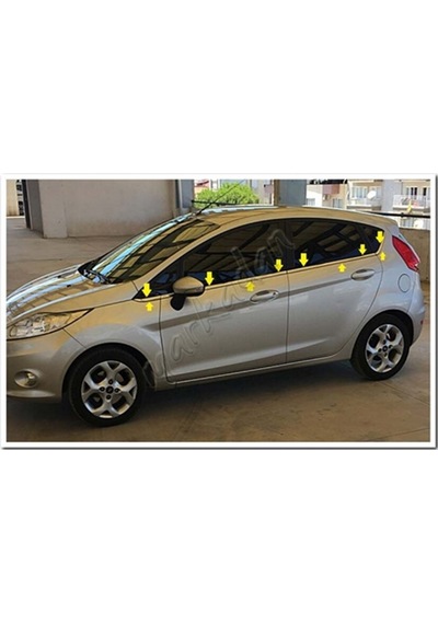 Db Chrome Ford Fiesta Cam Çıtası Nikelajı 2009-2017 8 Parça  P.Çel