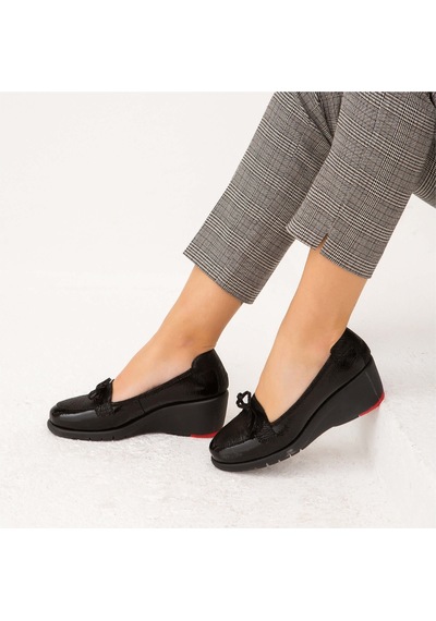 Relax Anatomic Kadın Hakiki Deri Siyah Comfort Ayakkabı 611 F2213-312 Byn Ayk Y22 Black Siyah