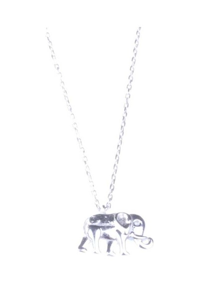 Nusret 925 Ayar Gümüş Fil Charm Kolye, Pembe 409243957