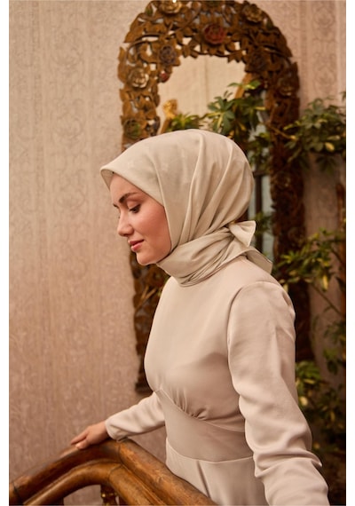Silk Home Monogram Pamuk İpek Eşarp 130001-13 Gümüş