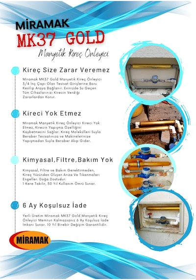 Daire Tipi Mk37 Gold Manyetik Kireç Önleyici 3/4inc 22194b80 Model-22194b80