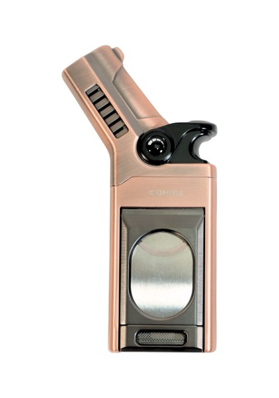 Cohiba Tek Torch Pürmüz Dahili S-v Cut & İğneli Bronz Metal Puro Çakmağı - Tr9483