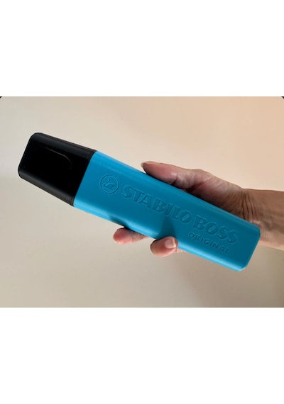 3d Baskı Kapaklı Kalem Kutusu Kalem, Fosforlu Kalem Ve Marker Organizer Masaüstü Kırtasiye Düzenleyici Mavi