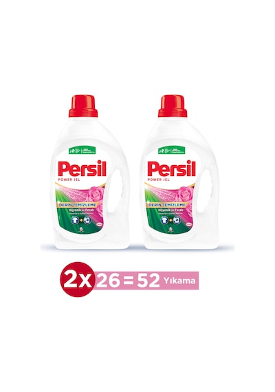 Persil Power Jel Çamaşır Deterjanı Gülün Büyüsü 2 x 1690 ML 52 Yıkama