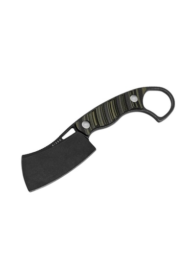 Kizer Little Rhino D2 Black Stonewashed Black & Od Green G10 Kamp Bıçak Yeşil