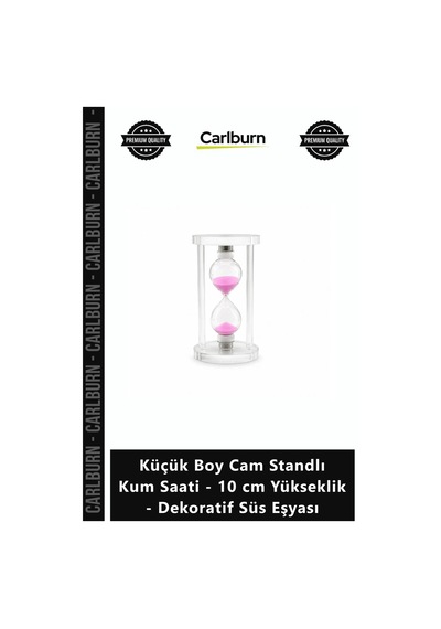 Özel Üretim Modern Estetik Küçük Boy Cam Standlı Kum Saati 10 Cm Yükseklik Dekoratif Süs Eşyası