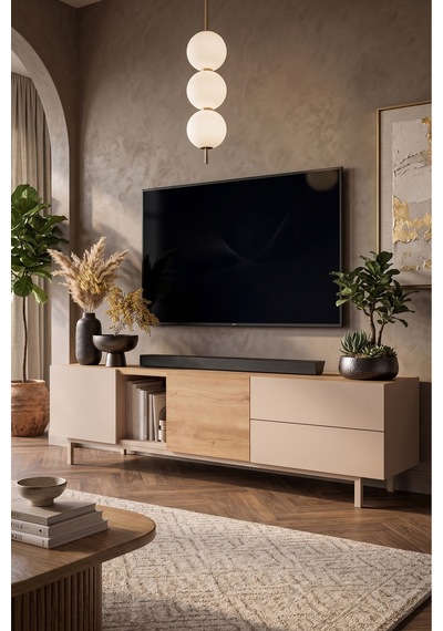 Yurudesign Sedra Tv Ünitesi Orta Sehpa 2'li Set Ahşap Ayaklı Sepet-kumsal Sd9-cs Yurudesign Sedra Tv Ünitesi Orta Sehpa 2'li Set Ahşap Ayaklı Sepet-kumsal Sd9-cs