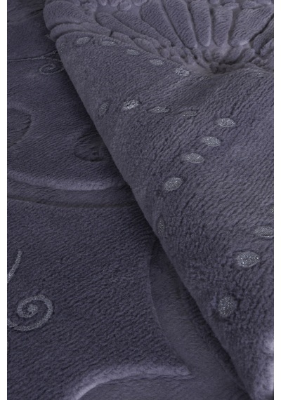 Embos Pırıltı Çift Kişilik Battaniye Gri-silver Simli 220x240