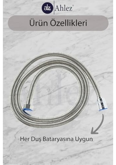 Duş Hortumu, 2 Metre Uzunluğunda Kenetli Ve Dayanıklı