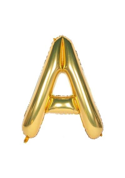 Folyo Balon A Harfi Helyum Balon 36 Cm Gold Renk - A Harf Balon - Harf Folyo Balon - A Harfli Balon Çok Renkli