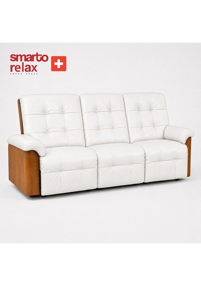 Smarto Relax Berlin 3 Lü Orta Konsollu Bardaklıklı Yatar Ayak Uzatmalı Ergonomik Deri Sinema Tv Koltuğu Beyaz