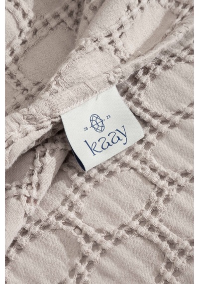 Kaay Stone Wash Pike / Yatak Örtüsü 200x240 Çift Kişilik Ekru
