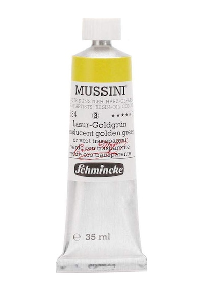Mussini 35Ml Yağlı Boya Seri:3 No:534 Translucent Golden Green