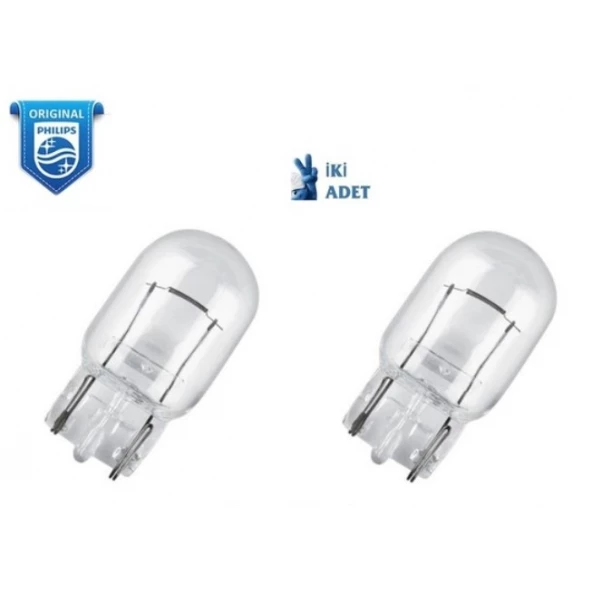 Phılıps 12065 2 Adet Büyük Dipsiz 12v. W21w T20 Ampul Standart 2 Adet