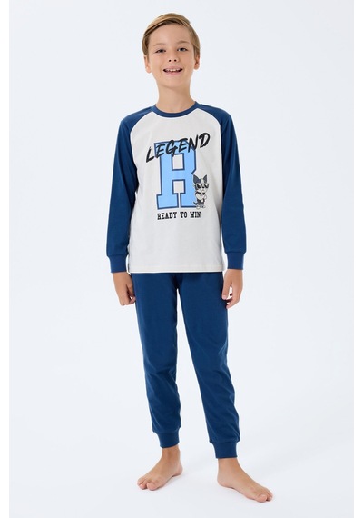 Rolypoly Erkek Çocuk Beyaz Pijama Takım Rp3745-c-v1