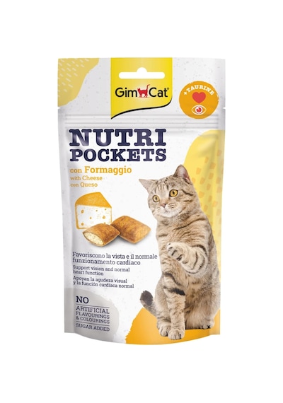 Gimcat Nutripockets Kedi Ödülü Peynir Taurin, 60 G