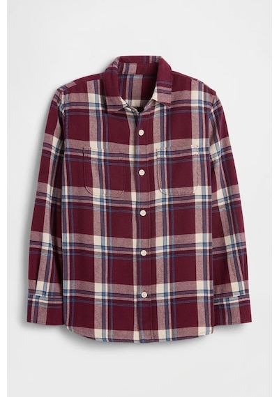 Gap V-ls Flannel Çocuk Gömlek Kırmızı