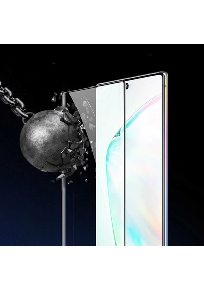 Galaxy Note 10 Uyumlu Zore Kavisli Full Yapışkanlı Cam Ekran Koruyucu