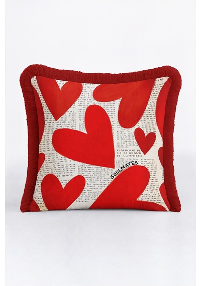 Romantik Kalp Motifli Saçaklı Yastık Kılıfı - Aşk Temalı Kırmızı Krem Bordo Püsküllü Kırlent Kılıfı Uzak Esinti Saten Romantik Kalp Motifli Saçaklı Yastık Kılıfı - Aşk Temalı Kırmızı Krem Bordo Püsküllü Kırlent Kılıfı Uzak Esinti Saten