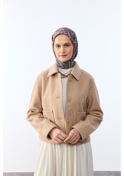 Mirsoy Scarf Zümra Desen Eşarp Krem