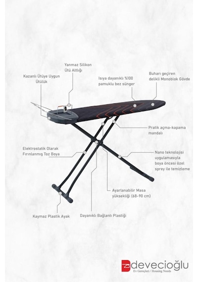 Harbinger MM149 Yeni Nesil StrongBoard Ütü Masası