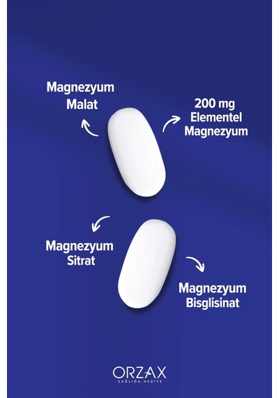 Extramag Üçlü Kombinasyon Magnezyum 200 Mg Takviye Edici Gıda 90 Tablet