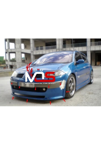 Renault Megane 2 Makyajsız Ön Tampon Eki Karlık Fiberglass Boyasız