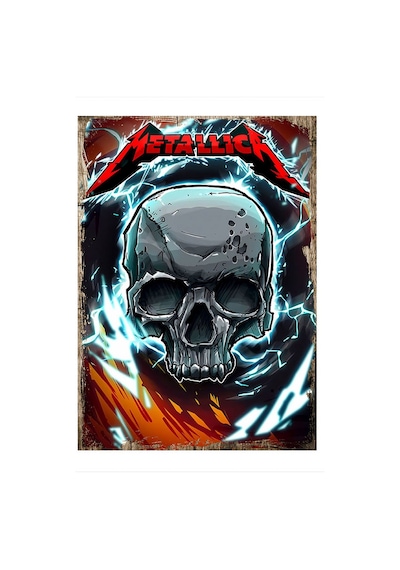 Metallica Modern Ahşap Tablo 25 Cm X 35 Cm