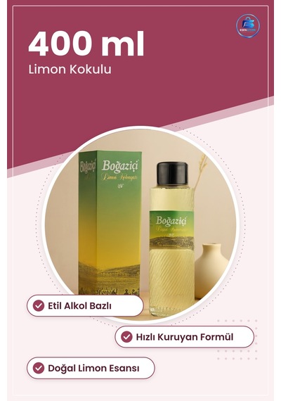Kolonya Limon Kokulu 400 Ml Alkollü El Temizliği Ferahlık Hijyen