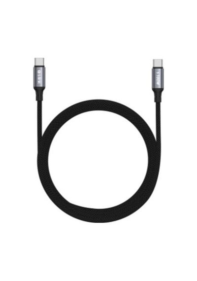 S-link Armor Cc-0100 100w 1.2m Type-c To Type-c Pd Örgülü Metal Başlıklı Siyah Hızlı Şarj Kablosu