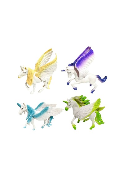 Unicorn Hayvan Seti Et Malzeme Pony At 4lü Set Oyuncak Ayakta Durabilen