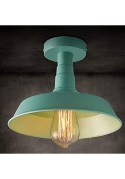 Tr Mylights Retro Vintage Turkuaz Metal Plofonyer Tavan Avize Armatür Genel