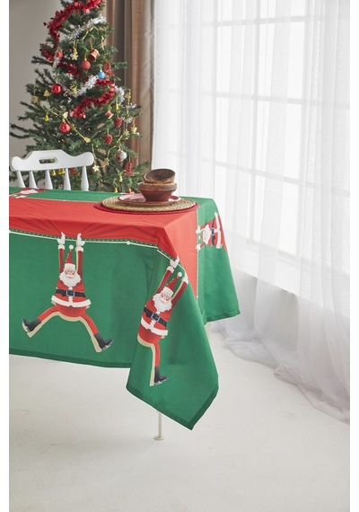 Ays Home Kırmızı Noel Baba Yılbaşı Christmas Yemek Masa Örtüsü